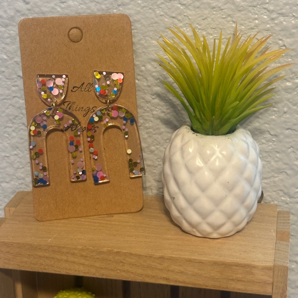 Colorful Birthday Arch Earrings